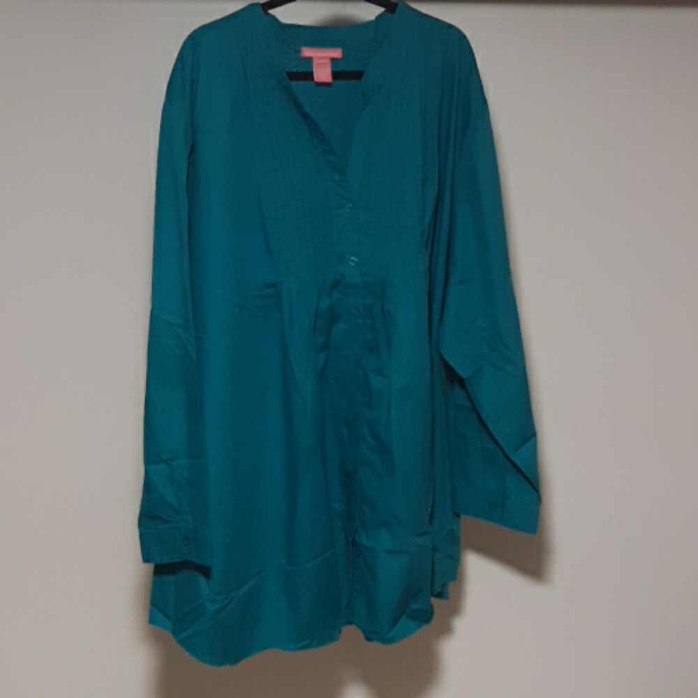 Woman Within, 5X Jade Green Blouse